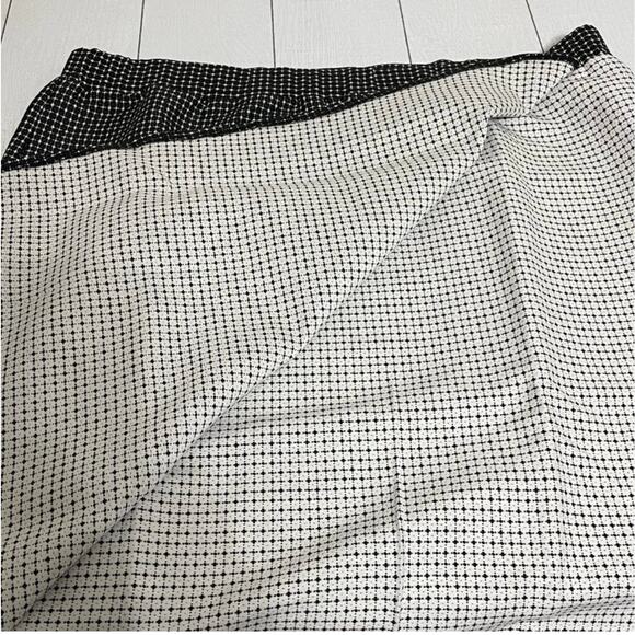 JESSICA LONDON Black and White Box Plaid Faux Wrap Skirt Size 18/20 NWT - Picture 6 of 10